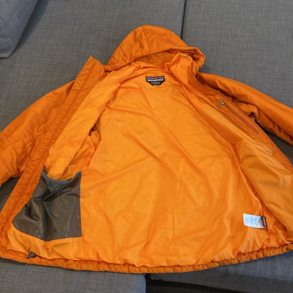 Rare Patagonia vintage Micro Puff Primaloft Hoodie Full Zip Jacket M Med Orange - Picture 10 of 14